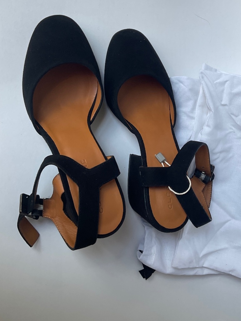 Clergerie Kaby heel in black suede